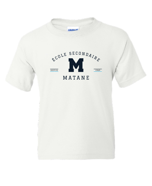 ÉCOLE SECONDAIRE DE MATANE - 8000B T-Shirt Enfant 50/50 - SE. S14834 (AV)