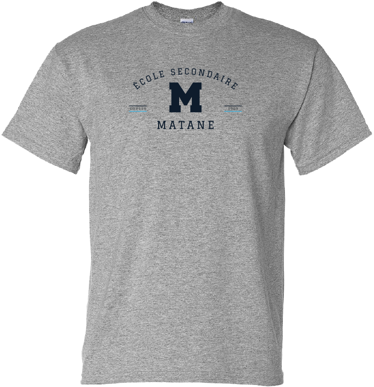 ÉCOLE SECONDAIRE DE MATANE - 8000 T-Shirt 50/50 - SE. S14834 (AV)