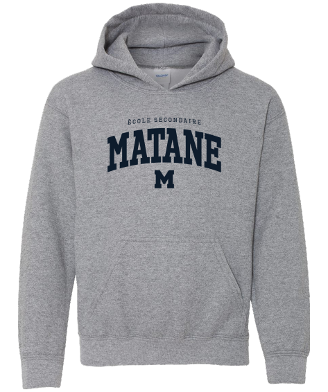 ÉCOLE SECONDAIRE DE MATANE - 18500B Molleton à capuchon enfants - SE. S15456 (AV)