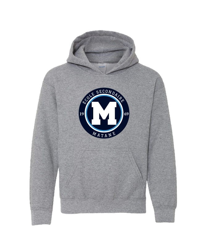 ÉCOLE SECONDAIRE MATANE - 18500B Molleton à capuchon enfants - SE. S14752 (AV)