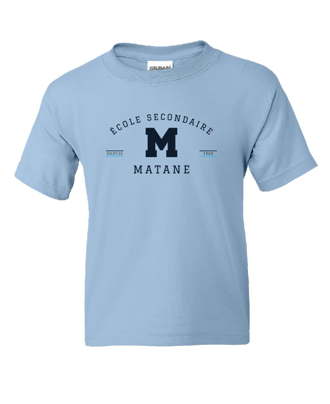 ÉCOLE SECONDAIRE DE MATANE - 8000B T-Shirt Enfant 50/50 - SE. S14834 (AV)