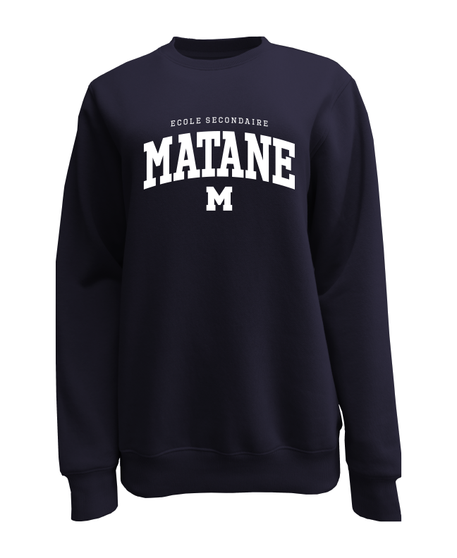 ÉCOLE SECONDAIRE MATANE - XO733U Ouaté col rond - SE. S15456 (AV)
